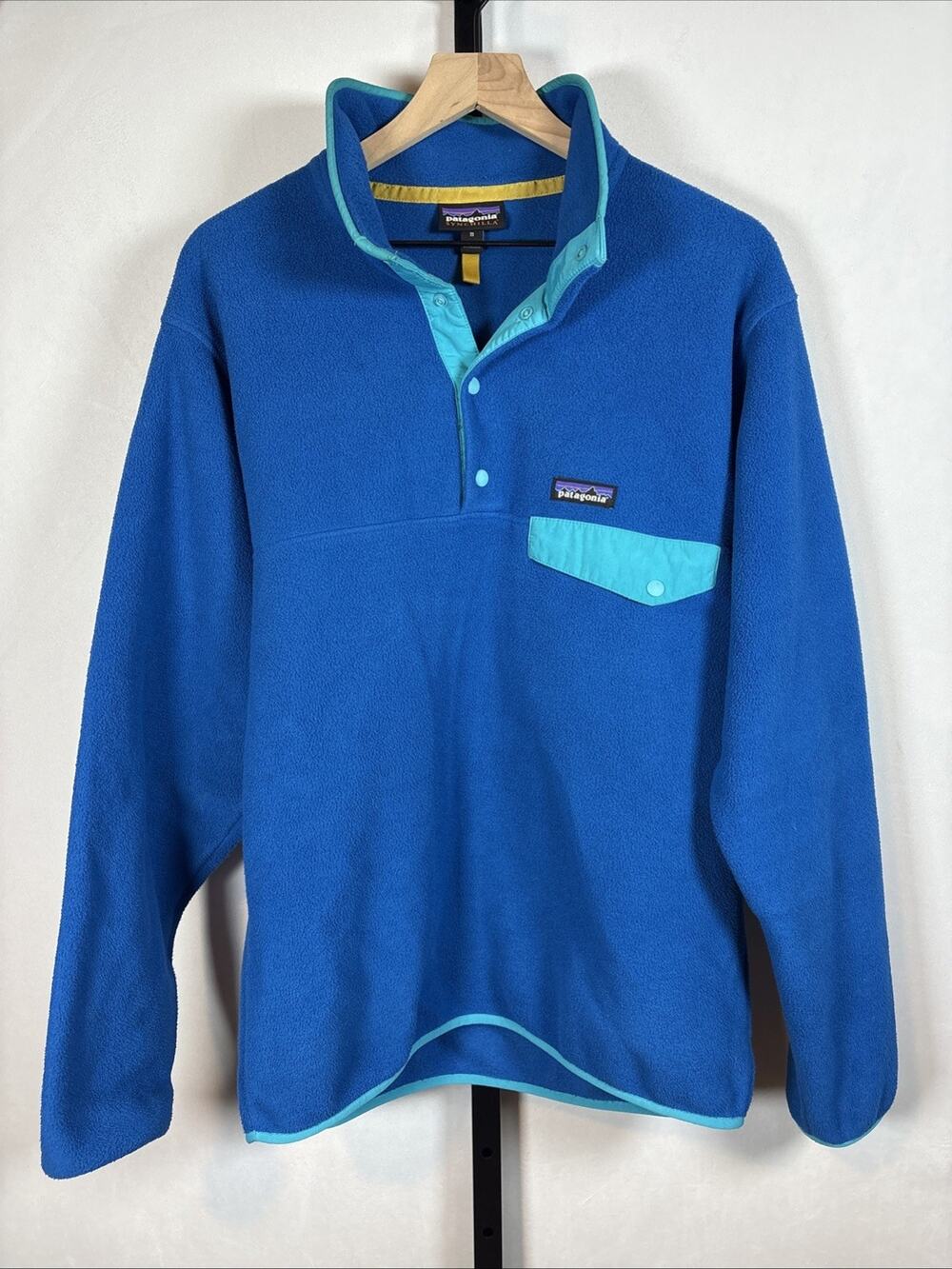 Patagonia Lightweight Synchilla Snap-T Pullover Men Medium Bandana Blue Gorpcore